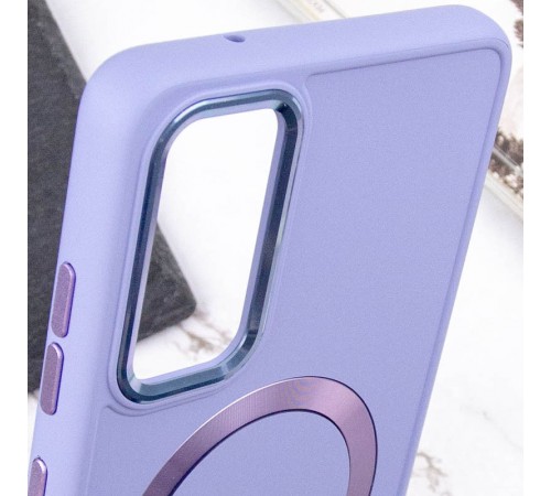 TPU чохол Bonbon Metal Style with MagSafe для Samsung Galaxy A34 5G Бузковий / Dasheen TPU чохол Bonbon Metal Style with MagSafe для Samsung Galaxy A34 5G Бузковий / Dasheen