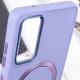TPU чохол Bonbon Metal Style with MagSafe для Samsung Galaxy A34 5G Бузковий / Dasheen