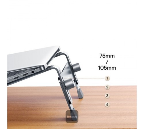 Підставка для ноутбуку Baseus UltraStable (4-Gear Adjustable) (B10053100811-00) Space grey Підставка для ноутбуку Baseus UltraStable (4-Gear Adjustable) (B10053100811-00) Space grey