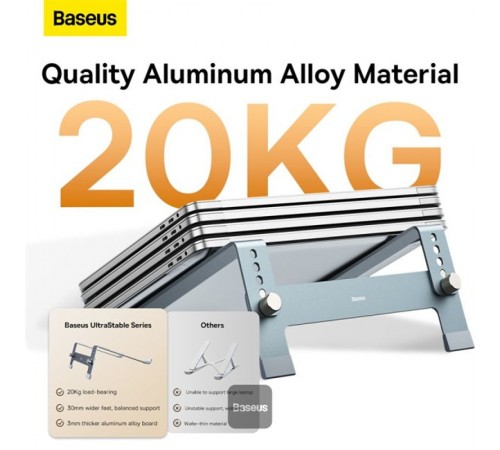 Підставка для ноутбуку Baseus UltraStable (4-Gear Adjustable) (B10053100811-00) Space grey Підставка для ноутбуку Baseus UltraStable (4-Gear Adjustable) (B10053100811-00) Space grey