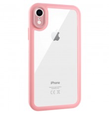 TPU чохол Transparent + Colour 1,5mm для Apple iPhone XR (6.1") Pink