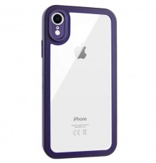 TPU чохол Transparent + Colour 1,5mm для Apple iPhone XR (6.1") Purple
