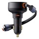 АЗП Baseus Enjoyment Pro 60W (1USB-C) + выдвижные кабелю Type-C and Lightning (C00057802111-0) Cluster Black