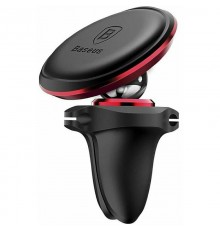 Автотримач магнітний Baseus Magnetic Air Vent OS with cable clip (C40141201113-00) Red