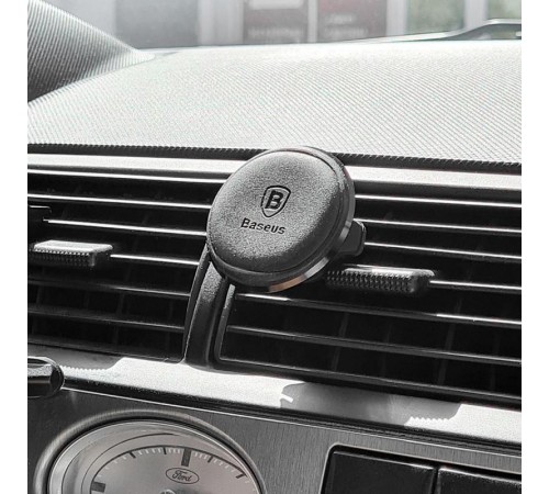 Автотримач магнітний Baseus Magnetic Air Vent OS with cable clip (C40141201113-00) Black