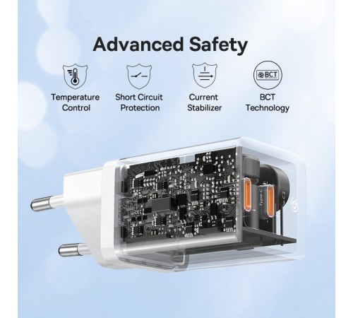 МЗП Baseus GaN5 Pro OS + Type-C to Type-C 40W (CCGP18010) White