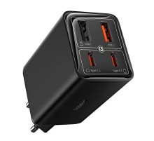 МЗП Baseus GaN6 Pro OS 65W (2USB-A/2C) + кабель Type-C to Type-C (P10162701) Black