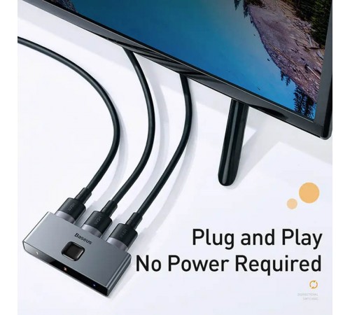 Перехідник HUB Baseus Matrix HDMI Splitter (CAHUB-BC0G) Space Gray