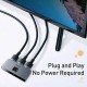 Перехідник HUB Baseus Matrix HDMI Splitter (CAHUB-BC0G) Space Gray