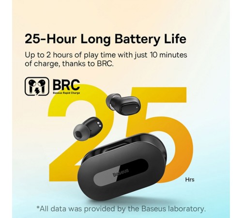 Бездротові TWS навушники Baseus Bowie EZ10 OS (A00054300116-Z) Black