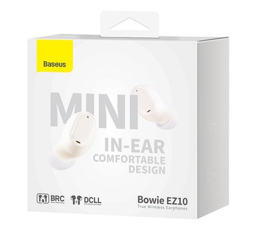 Бездротові TWS навушники Baseus Bowie EZ10 OS (A00054300116-Z) White
