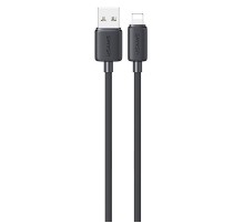 Дата кабель USAMS US-SJ689 Striped KY Ser. USB to Lightning 2.4A (1m) Black