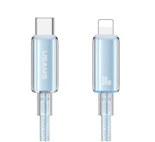Дата кабель USAMS US-SJ659 Type-C to Lightning PD Cloud Series (1.2m) Blue