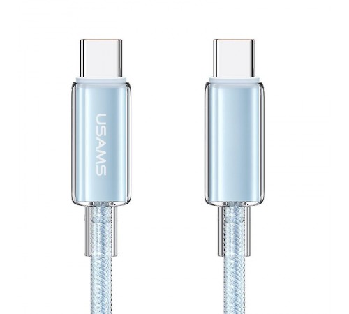 Дата кабель USAMS US-SJ660 Type-C to Type-C PD100W Cloud Series (1.2m) Blue Дата кабель USAMS US-SJ660 Type-C to Type-C PD100W Cloud Series (1.2m) Blue