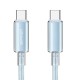 Дата кабель USAMS US-SJ660 Type-C to Type-C PD100W Cloud Series (1.2m) Blue