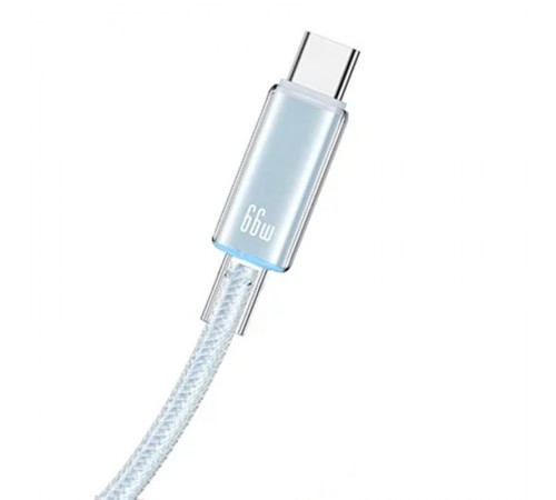 Дата кабель USAMS US-SJ660 Type-C to Type-C PD100W Cloud Series (1.2m) Blue Дата кабель USAMS US-SJ660 Type-C to Type-C PD100W Cloud Series (1.2m) Blue
