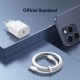 МЗП Usams US-OYXLTZ01 CC226 PD20W (1USB-C) + кабель Type-C to Type-C White