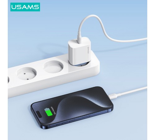 МЗП Usams US-OYXLTZ02 CC226 PD20W + SJ712 30W Type-C to Lightning Yi Series White МЗП Usams US-OYXLTZ02 CC226 PD20W + SJ712 30W Type-C to Lightning Yi Series White