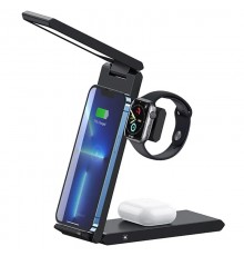 БЗП Usams US-CD181 15W 3in1 with Table Lamp Black