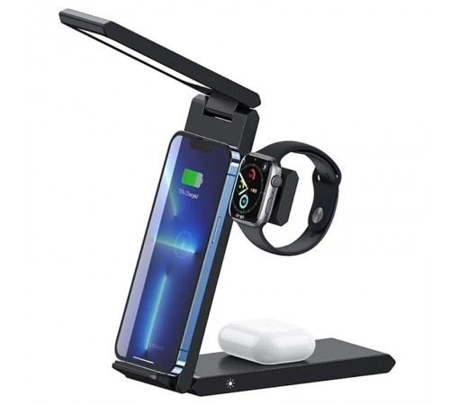 БЗП Usams US-CD181 15W 3in1 with Table Lamp Black БЗП Usams US-CD181 15W 3in1 with Table Lamp Black