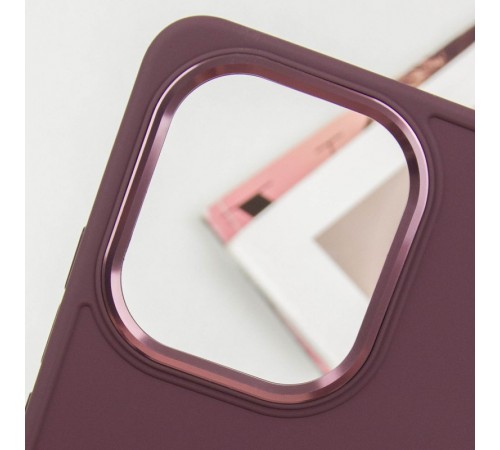 TPU чохол Bonbon Metal Style для Xiaomi Redmi Note 13 4G Бордовий / Plum TPU чохол Bonbon Metal Style для Xiaomi Redmi Note 13 4G Бордовий / Plum