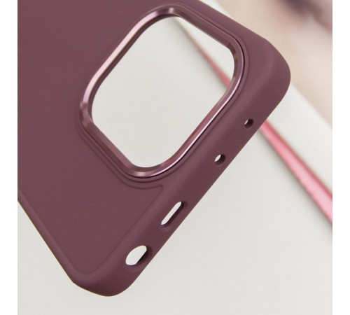TPU чохол Bonbon Metal Style для Xiaomi Redmi Note 13 4G Бордовий / Plum TPU чохол Bonbon Metal Style для Xiaomi Redmi Note 13 4G Бордовий / Plum