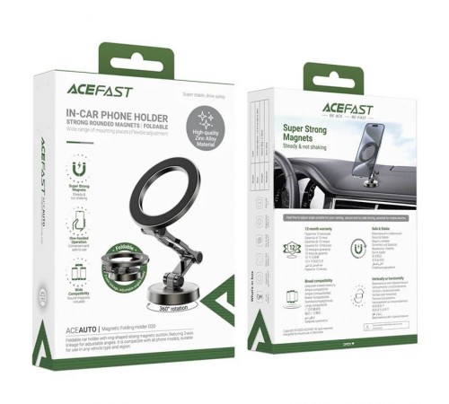 Автотримач Acefast D20 magnetic Metal gray