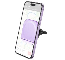Автотримач Hoco H42 Crystal ring magnetic (air outlet) Romantic purple