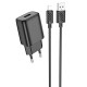 МЗП Hoco C134A Solid 12W (1USB-A) + кабель USB to Lightning Black
