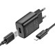 МЗП Hoco C134A Solid 12W (1USB-A) + кабель USB to Lightning Black