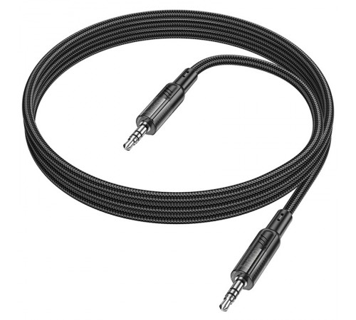 Аудіо кабель Aux Hoco UPA27 Spirit transparent (1.2m) Black