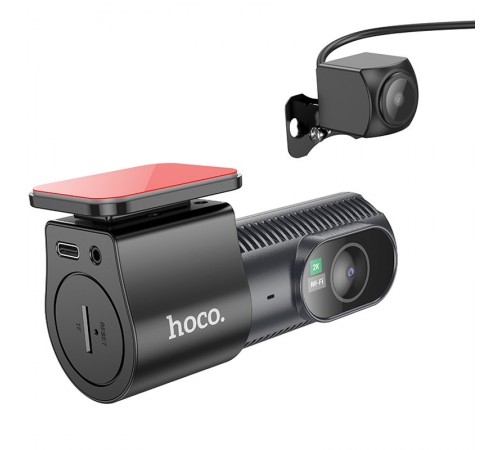 Відеореєстратор Hoco DV8 2K display hidden driving recorder (with rear camera) Black Відеореєстратор Hoco DV8 2K display hidden driving recorder (with rear camera) Black