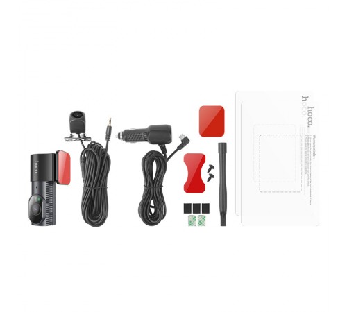 Відеореєстратор Hoco DV8 2K display hidden driving recorder (with rear camera) Black Відеореєстратор Hoco DV8 2K display hidden driving recorder (with rear camera) Black