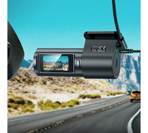 Відеореєстратор Hoco DV8 2K display hidden driving recorder (with rear camera) Black Відеореєстратор Hoco DV8 2K display hidden driving recorder (with rear camera) Black