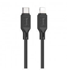 Дата кабель Hoco X90 Cool silicone Type-C to Lightning 20W (1m) Black