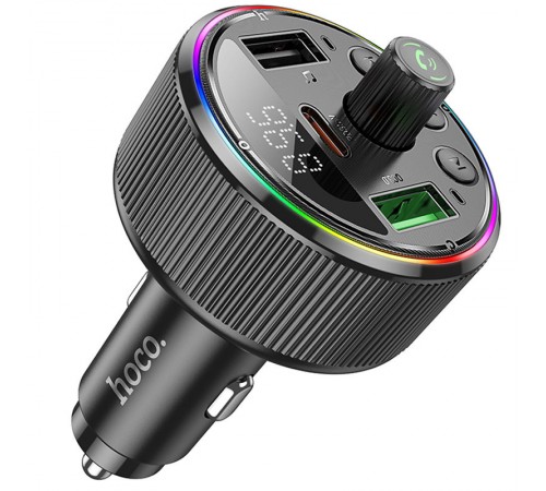 АЗП FM модулятор Hoco E82 Guerrero PD30W+QC3.0 (2USB-A/1C) Black АЗП FM модулятор Hoco E82 Guerrero PD30W+QC3.0 (2USB-A/1C) Black