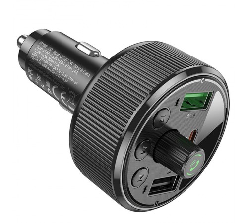 АЗП FM модулятор Hoco E82 Guerrero PD30W+QC3.0 (2USB-A/1C) Black АЗП FM модулятор Hoco E82 Guerrero PD30W+QC3.0 (2USB-A/1C) Black