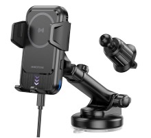 Автотримач з БЗП Borofone BH217 Colby smart Black