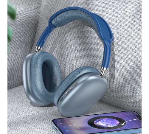 Накладні бездротові навушники BOROFONE BO22 Elegant Blue Накладні бездротові навушники BOROFONE BO22 Elegant Blue