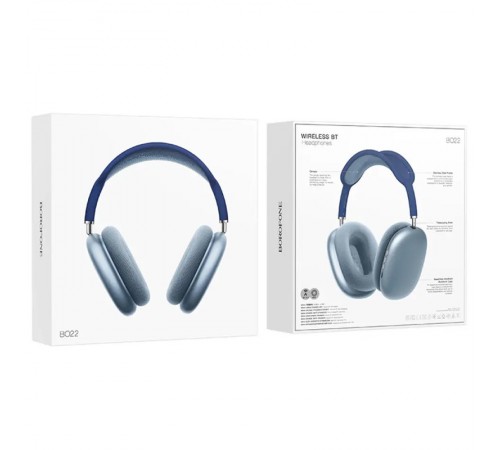 Накладні бездротові навушники BOROFONE BO22 Elegant Blue Накладні бездротові навушники BOROFONE BO22 Elegant Blue
