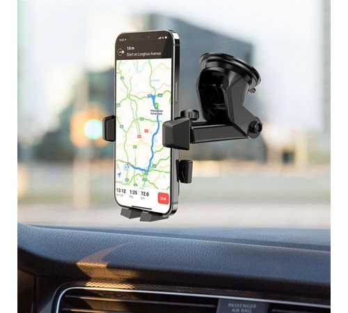 Автотримач Hoco CA83 David one-button (center console) Black