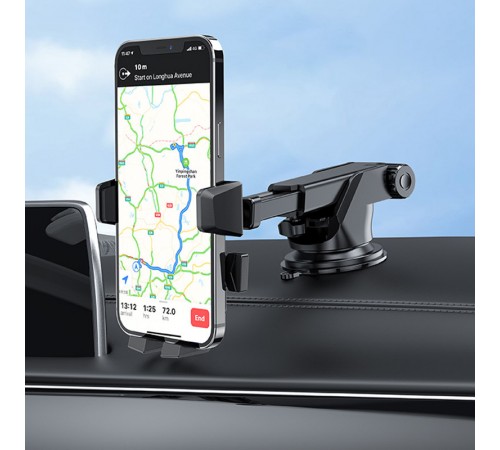 Автотримач Hoco CA83 David one-button (center console) Black