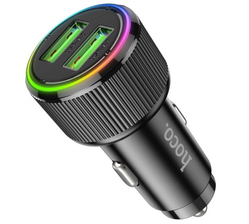 АЗП Hoco NZ14 Guerrero QC3.0 18W total 38W (2USB-A) Black