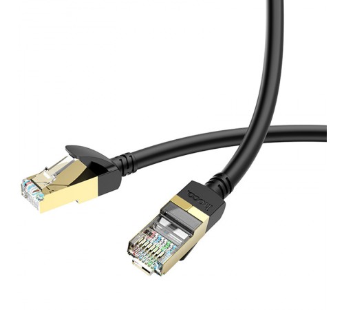 Дата кабель Hoco US02 Level pure copper gigabit ethernet (1m) Black
