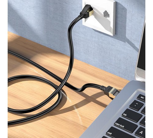 Дата кабель Hoco US02 Level pure copper gigabit ethernet (1m) Black