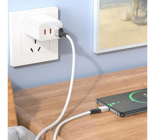 Дата кабель Hoco X86 Spear USB to Type-C (1m) White