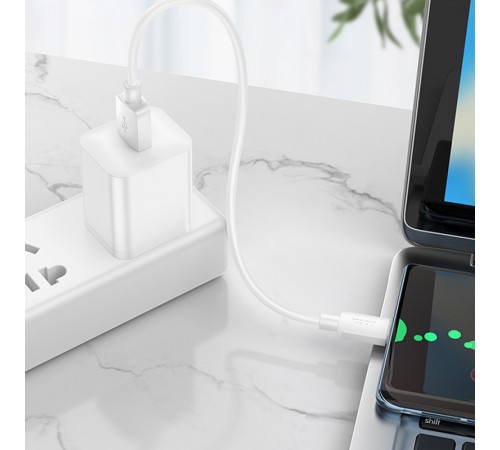 Дата кабель Hoco X96 Hyper USB to Type-C 27W (0.25m) White