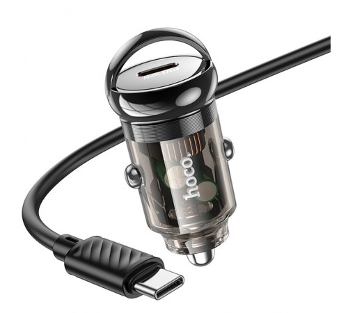 АЗП Hoco Z53 Sight PD30W (1C) + Type-C to Type-C Transparent black