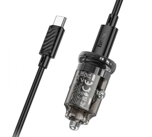 АЗП Hoco Z53 Sight PD30W (1C) + Type-C to Type-C Transparent black