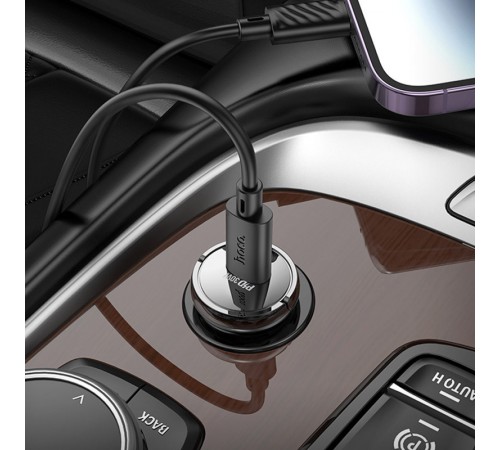 АЗП Hoco Z53 Sight PD30W (1C) + Type-C to Type-C Transparent black